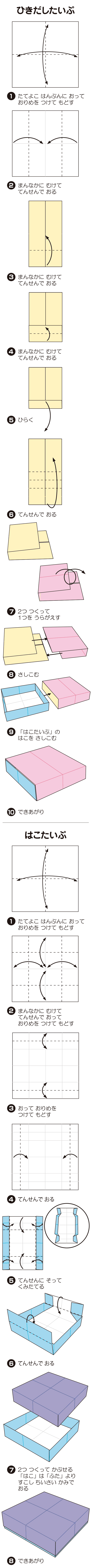 How to fold しかくばこ, step 1