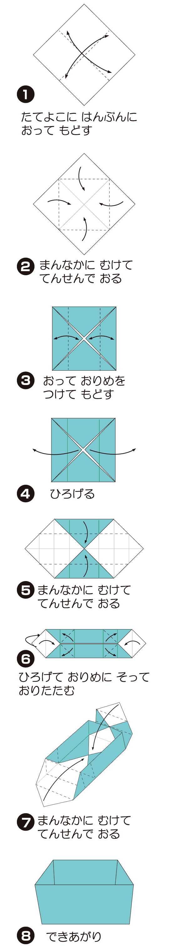 How to fold 《伝承》箱1, step 1