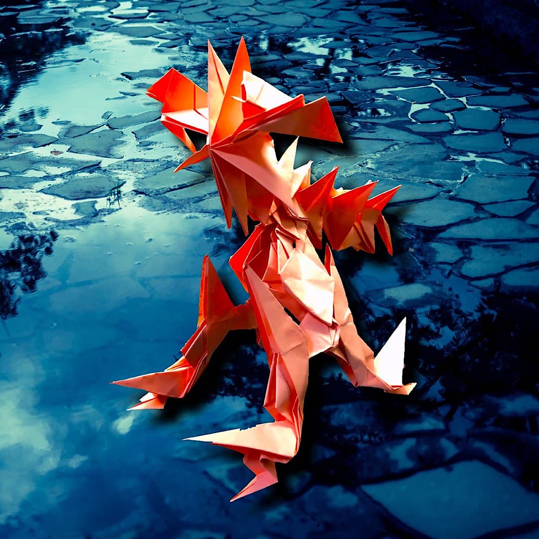 「幻影獣アキュラ」 22枚 origami by りょうすけ@組み立て折神工房Assembly Origami Workshop