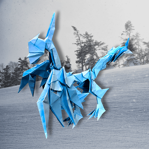 「コールド・ドレス」 26枚 origami by りょうすけ@組み立て折神工房Assembly Origami Workshop