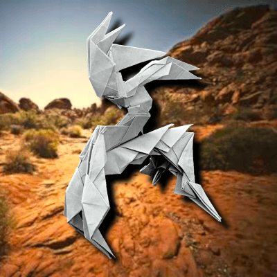作品No.365「機械騎兵」 15枚 origami by りょうすけ@組み立て折神工房Assembly Origami Workshop