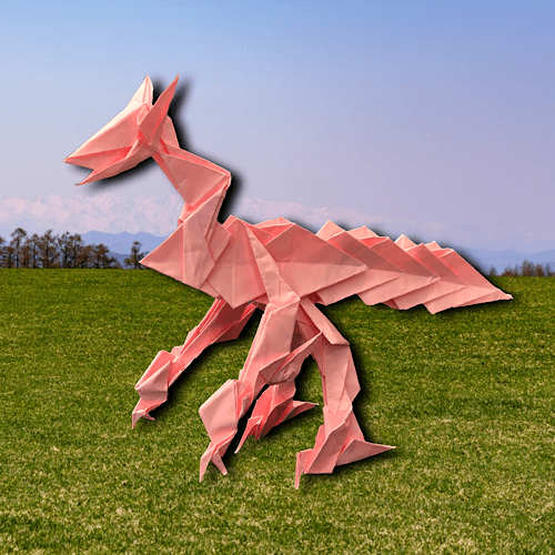 「ピックス・ドラゴン」 19枚 origami by りょうすけ@組み立て折神工房Assembly Origami Workshop