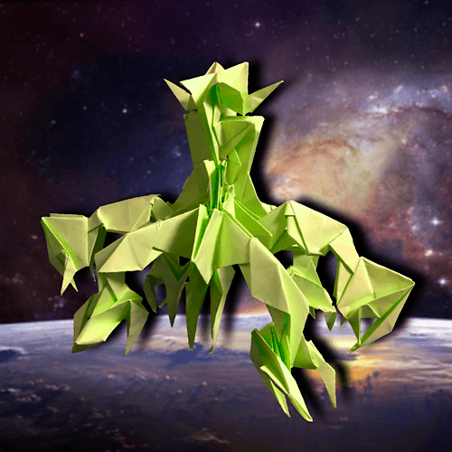 「小星体ヒギエア」 22枚 origami by りょうすけ@組み立て折神工房Assembly Origami Workshop