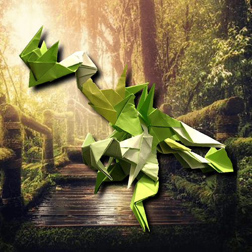 「トロピス・ドラゴン」 20枚 origami by りょうすけ@組み立て折神工房Assembly Origami Workshop