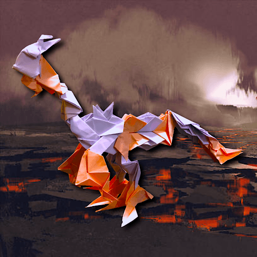 「メランディル・ドラゴン」 23枚 origami by りょうすけ@組み立て折神工房Assembly Origami Workshop