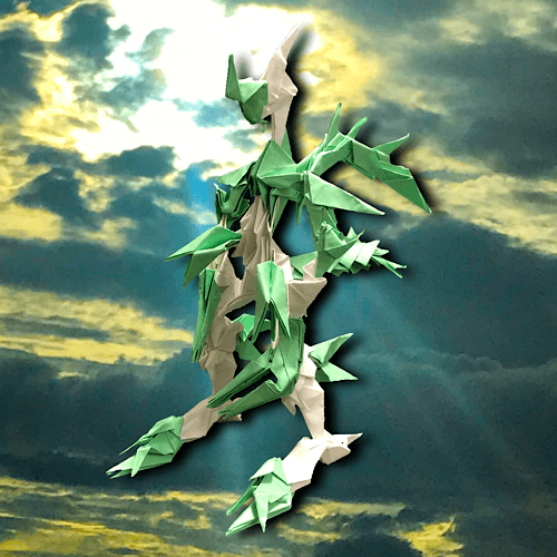 「スティレクス・ドラゴンスカイ」 45枚 origami by りょうすけ@組み立て折神工房Assembly Origami Workshop