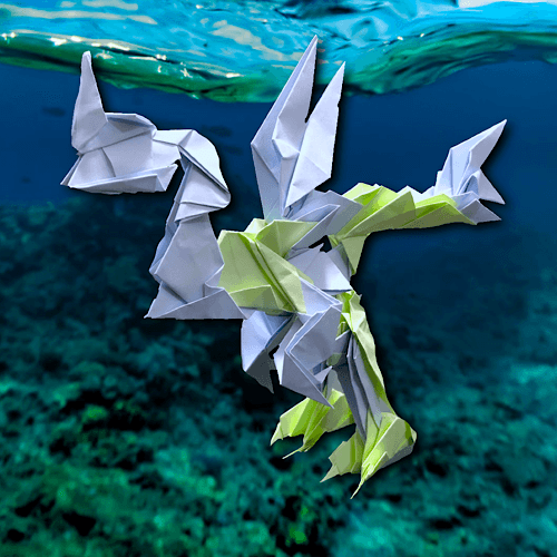 「航海龍マトローゼ」 20枚 origami by りょうすけ@組み立て折神工房Assembly Origami Workshop