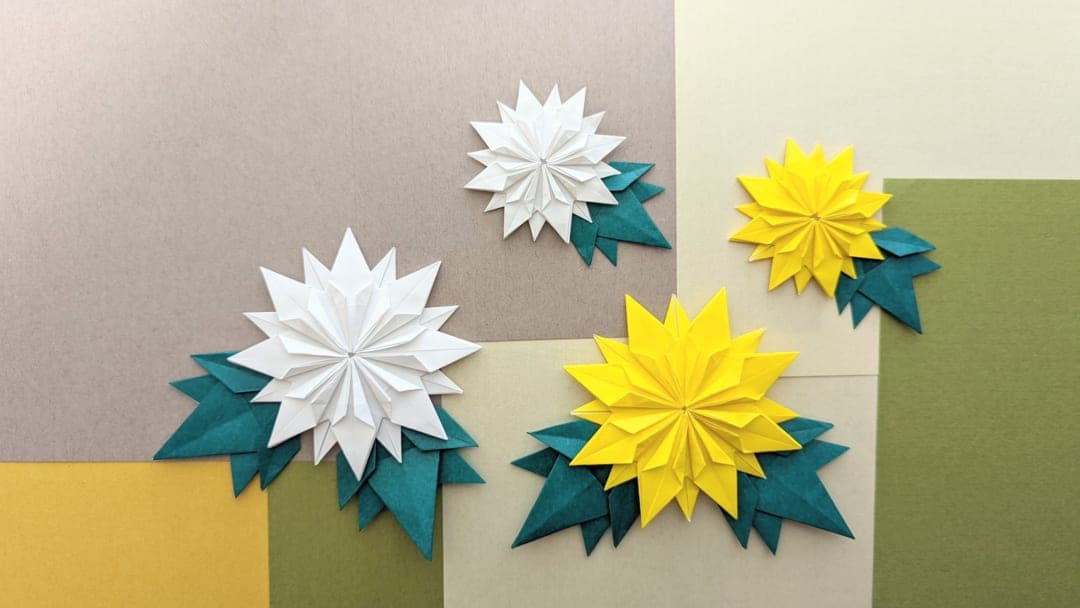 菊の花①八角形からの切り出し origami by ダイちゃん hiroko_daichan