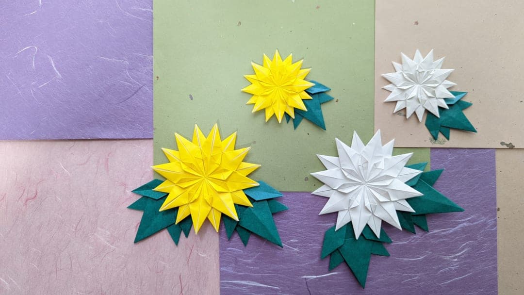 菊の花②簡単バージョン origami by ダイちゃん hiroko_daichan