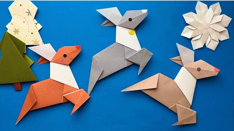 夜空駆けるトナカイ origami by Oriya小町