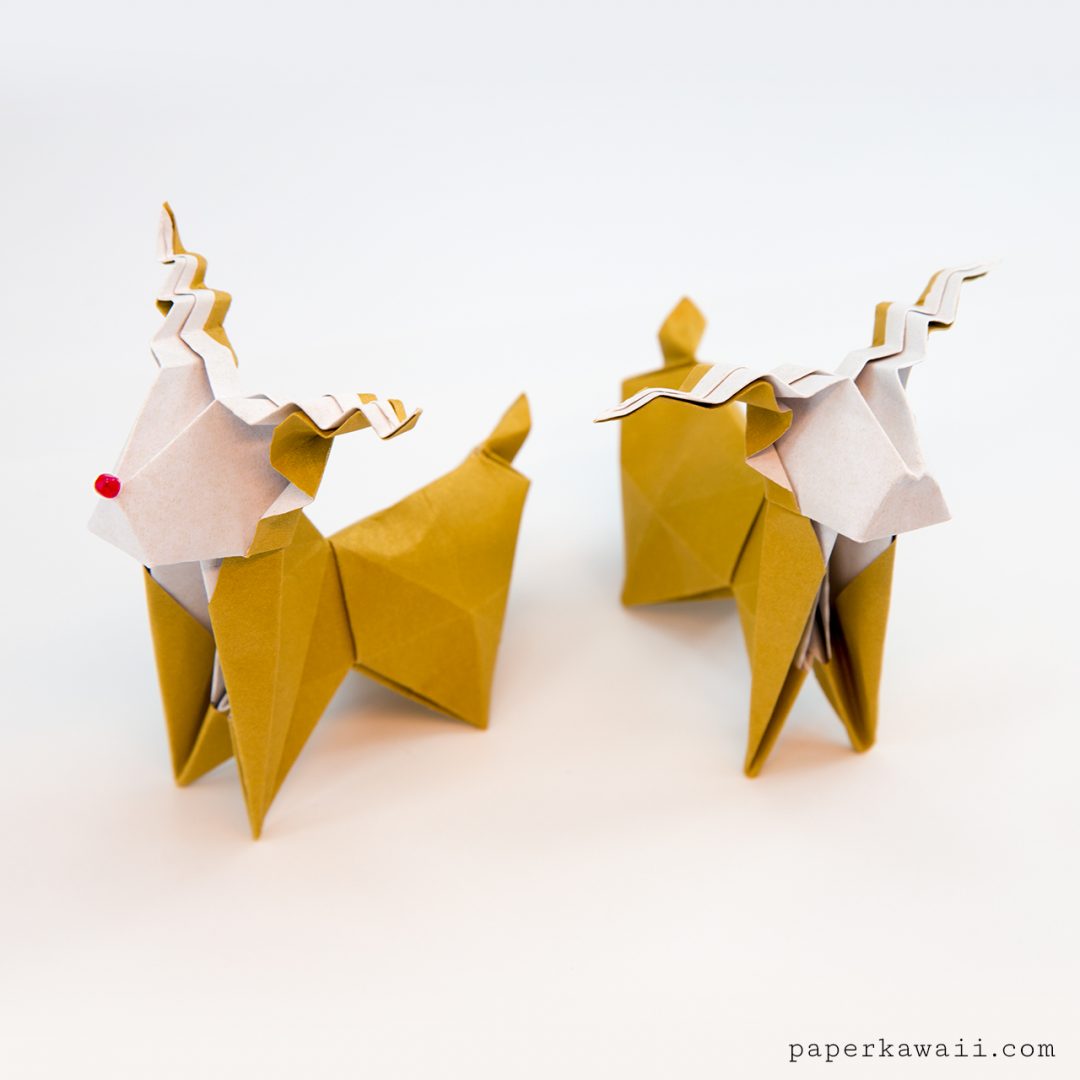 Origami Reindeer 折り紙トナカイ