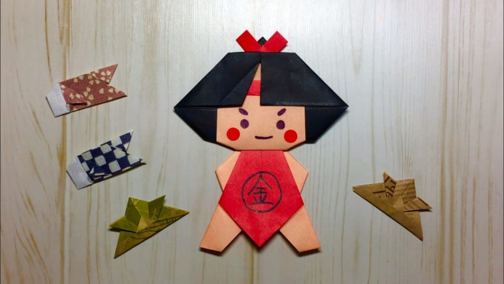 Oriya小町さんによる金太郎の折り紙