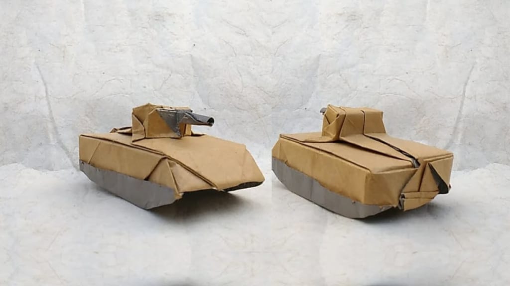 ハディさんによる戦車の折り紙