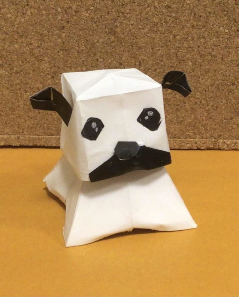 折り紙 犬 立体