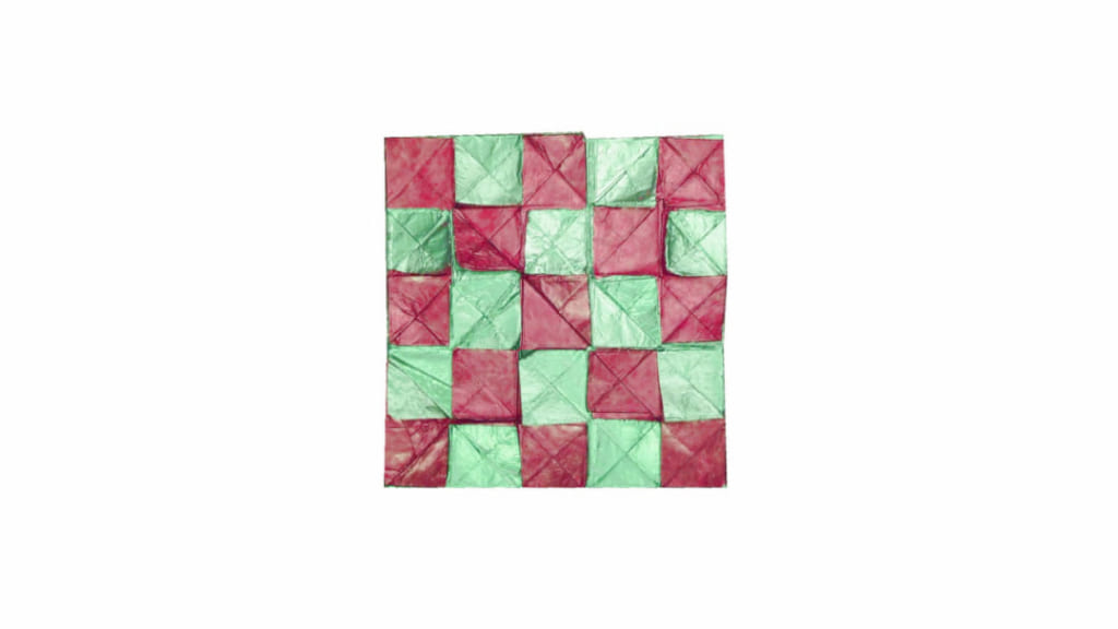 ハディさんによるピクセルボード 5×5の折り紙