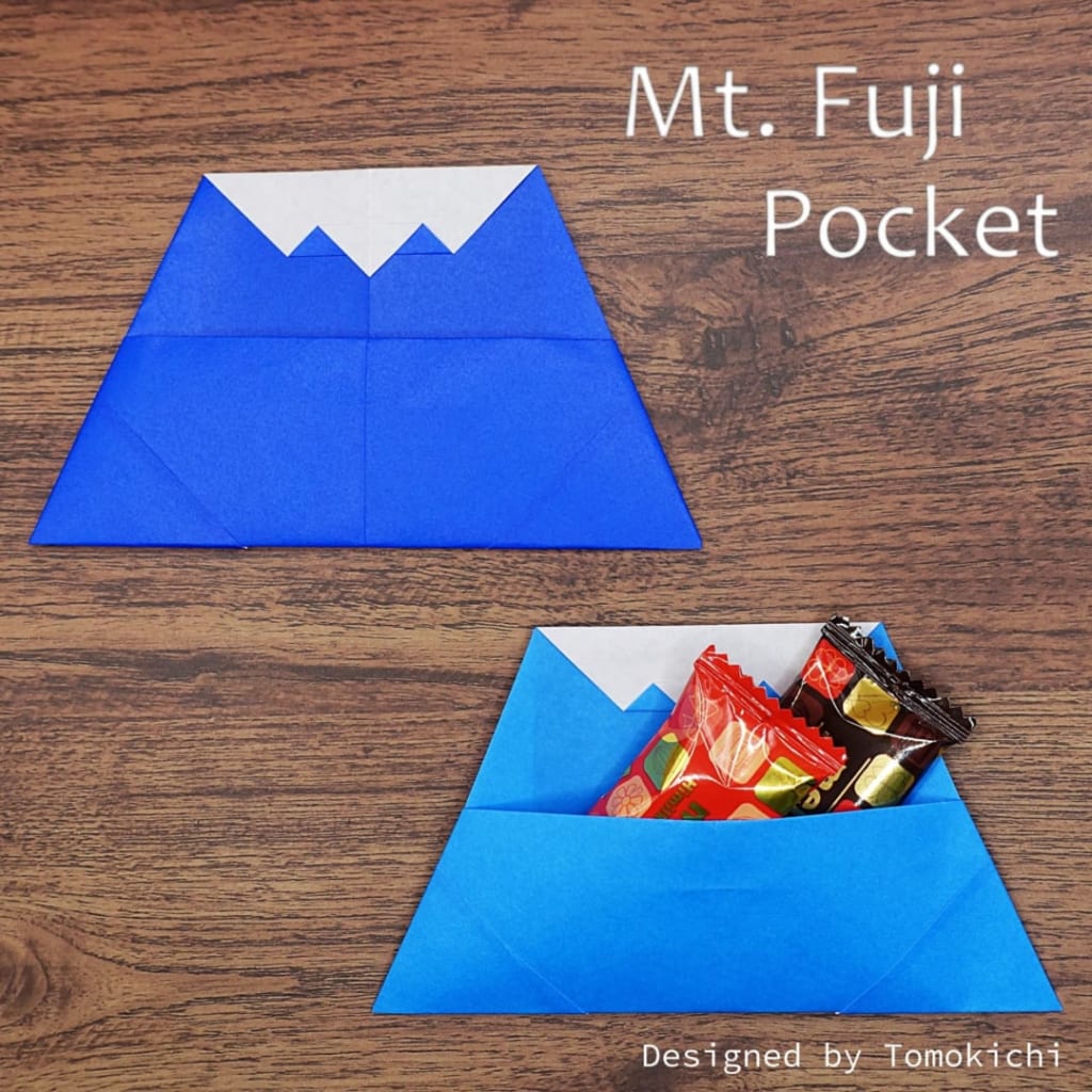 ともきちさんによる富士山ポケットの折り紙