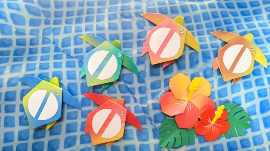 ダイちゃん hiroko_daichanさんによるウミガメ(ホヌ)の折り紙