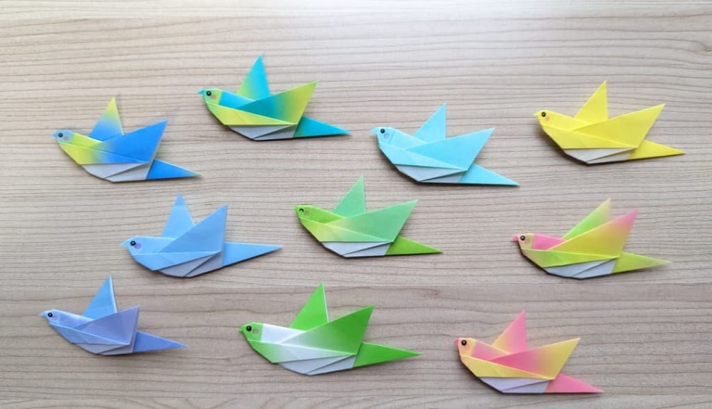 ダイちゃん hiroko_daichanさんによる小鳥の折り紙